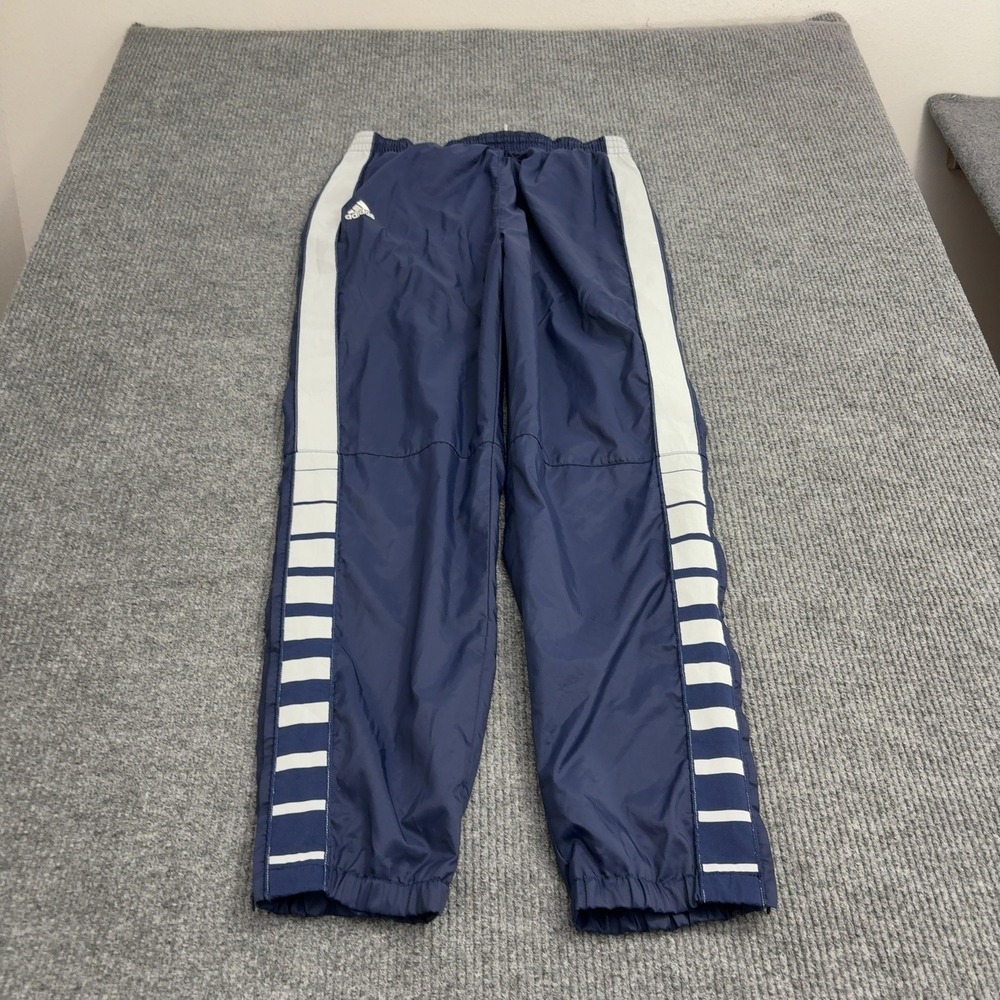 Vintage Adidas Track Pants Mens L Blue Nylon Mesh Lined Athletic Sportswear Y2K